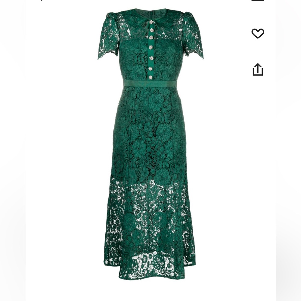 Self-portrait green midi dress us 6 nwt uk 10
